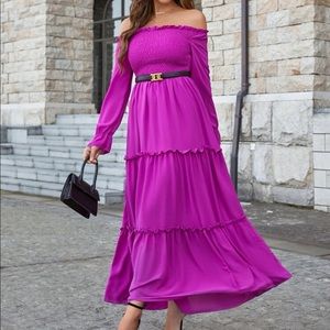 Off the shoulder A-Line dress